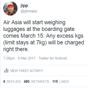 air asia hand carry limit